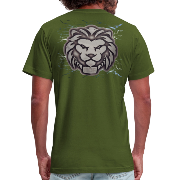 Unisex Jersey T-Shirt by Bella + Canvas ( SCE - T-TRIS THE GEMINI - NEVER SURRENDER - T-SHIRT ) - olive