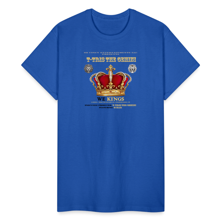 Gildan Ultra Cotton Adult T-Shirt ( T-TRIS THE GEMINI - WE KINGS - SCE - WARRIOR - T-SHIRT ) - royal blue
