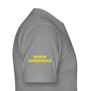 Unisex Jersey T-Shirt by Bella + Canvas ( SCE - T-TRIS THE GEMINI - NEVER SURRENDER - T-SHIRT ) - slate