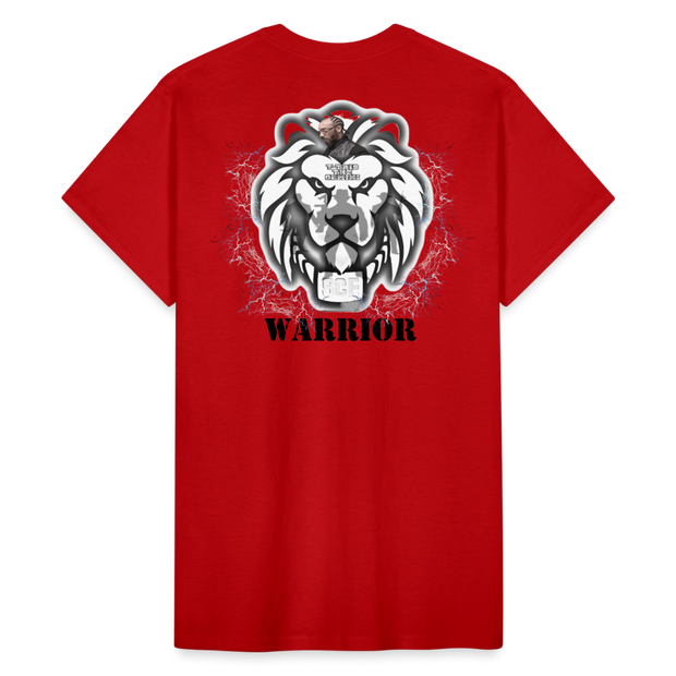 Gildan Ultra Cotton Adult T-Shirt ( T-TRIS THE GEMINI - SCE - WARRIOR - T-SHIRT ) - red