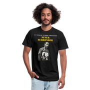 Unisex Jersey T-Shirt by Bella + Canvas ( SCE - T-TRIS THE GEMINI - NEVER SURRENDER - T-SHIRT ) - black