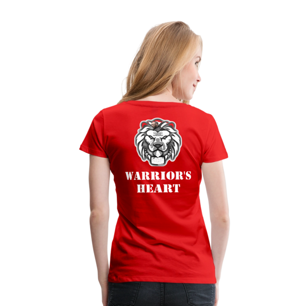 Gildan Ultra Cotton Ladies Adult T-Shirt ( SCE - WARRIORS HEART - T-SHIRT ) - red