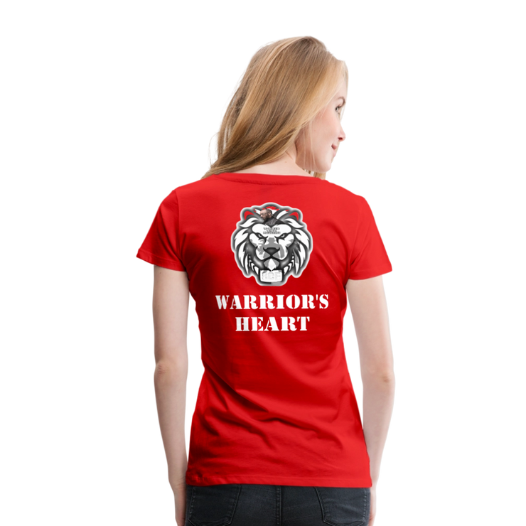 Gildan Ultra Cotton Ladies Adult T-Shirt ( SCE - WARRIORS HEART - T-SHIRT ) - red