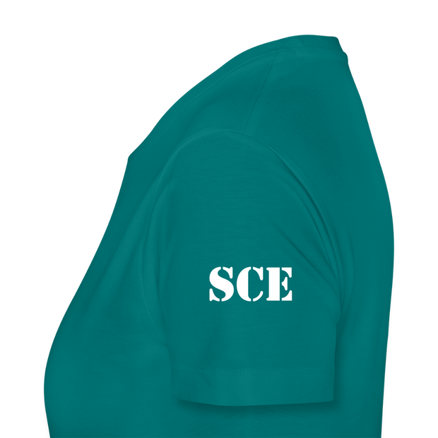 Gildan Ultra Cotton Ladies Adult T-Shirt ( SCE - WARRIORS HEART - T-SHIRT ) - teal