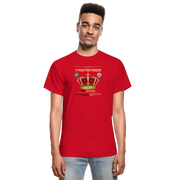 Gildan Ultra Cotton Adult T-Shirt ( T-TRIS THE GEMINI - WE KINGS - SCE - WARRIOR - T-SHIRT ) - red