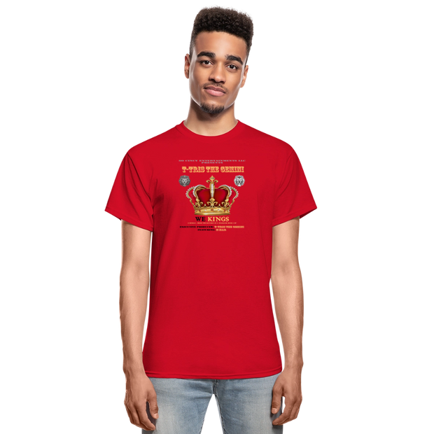 Gildan Ultra Cotton Adult T-Shirt ( T-TRIS THE GEMINI - WE KINGS - SCE - WARRIOR - T-SHIRT ) - red