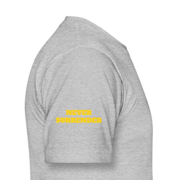 Unisex Jersey T-Shirt by Bella + Canvas ( SCE - T-TRIS THE GEMINI - NEVER SURRENDER - T-SHIRT ) - heather gray