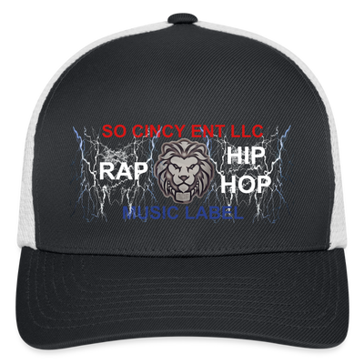 Flexfit  Melange Baseball Cap ( SCE - RAP/HIP-HOP - MUSIC LABEL - PATRIOT - FLEXFIT BASEBALL CAP ) - dark gray/white