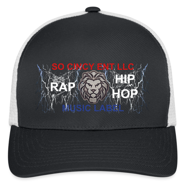 Flexfit  Melange Baseball Cap ( SCE - RAP/HIP-HOP - MUSIC LABEL - PATRIOT - FLEXFIT BASEBALL CAP ) - dark gray/white