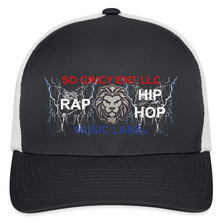 Flexfit  Melange Baseball Cap ( SCE - RAP/HIP-HOP - MUSIC LABEL - PATRIOT - FLEXFIT BASEBALL CAP ) - dark gray/white