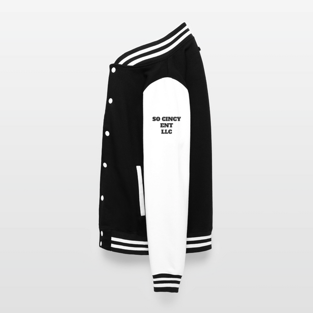 ADW is Just Hoods - SCE - VARSITY JACKET - black/white