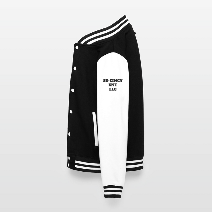 ADW is Just Hoods - SCE - VARSITY JACKET - black/white