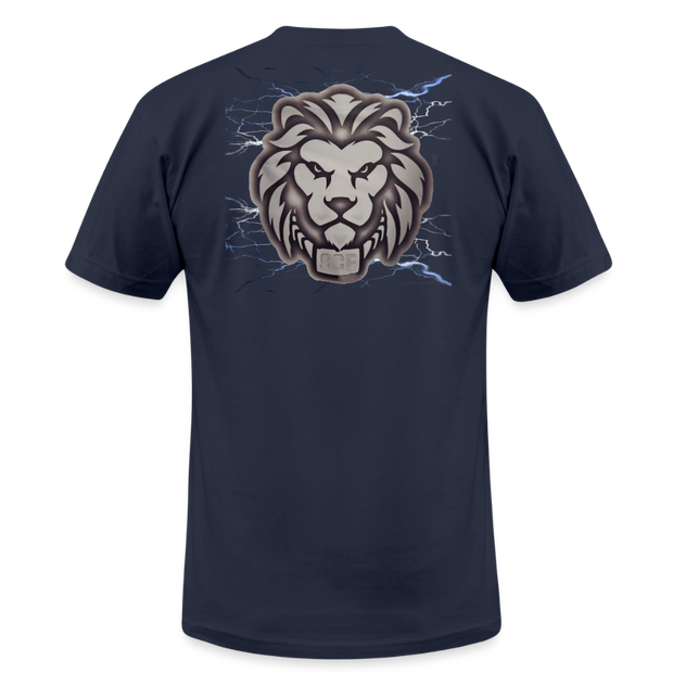 Unisex Jersey T-Shirt by Bella + Canvas ( SCE - T-TRIS THE GEMINI - NEVER SURRENDER - T-SHIRT ) - navy