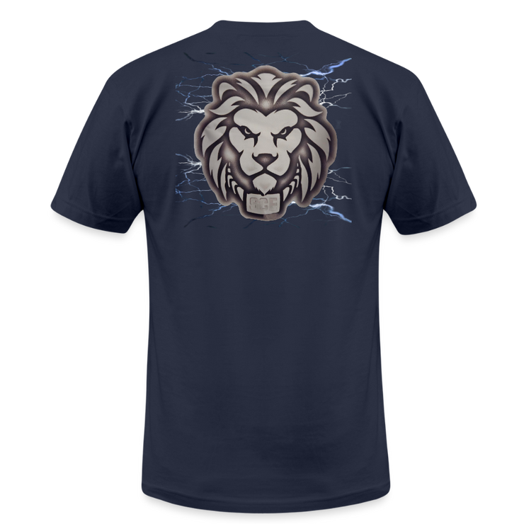 Unisex Jersey T-Shirt by Bella + Canvas ( SCE - T-TRIS THE GEMINI - NEVER SURRENDER - T-SHIRT ) - navy