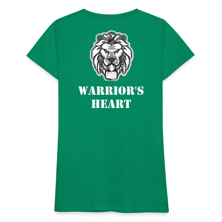 Gildan Ultra Cotton Ladies Adult T-Shirt ( SCE - WARRIORS HEART - T-SHIRT ) - kelly green