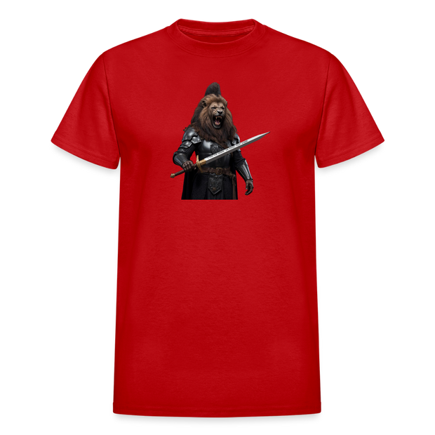 Gildan Ultra Cotton Adult T-Shirt ( T-TRIS THE GEMINI - WE KINGS - SCE - WARRIOR - T-SHIRT ) - red