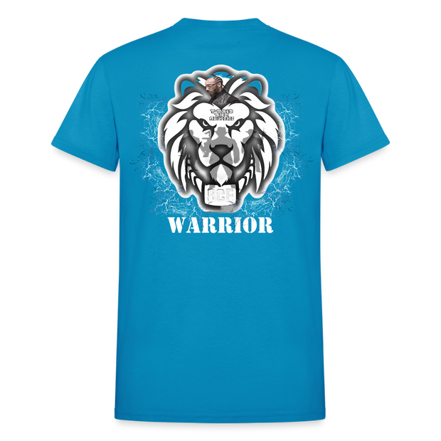Gildan Ultra Cotton Adult T-Shirt ( T-TRIS THE GEMINI - SCE - WARRIOR - T-SHIRT ) - turquoise
