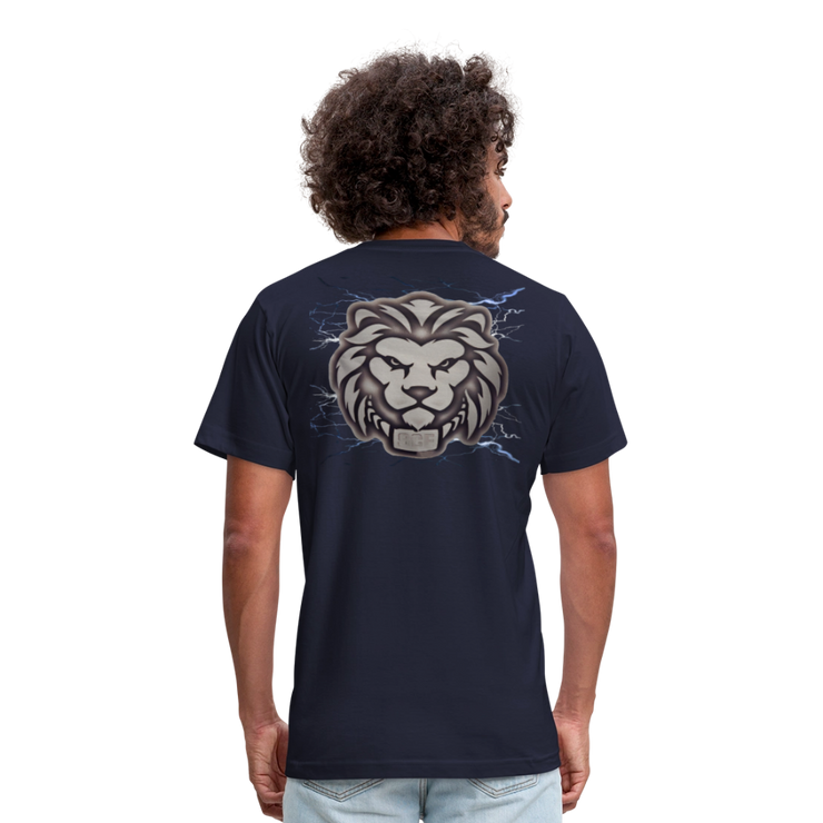 Unisex Jersey T-Shirt by Bella + Canvas ( SCE - T-TRIS THE GEMINI - NEVER SURRENDER - T-SHIRT ) - navy