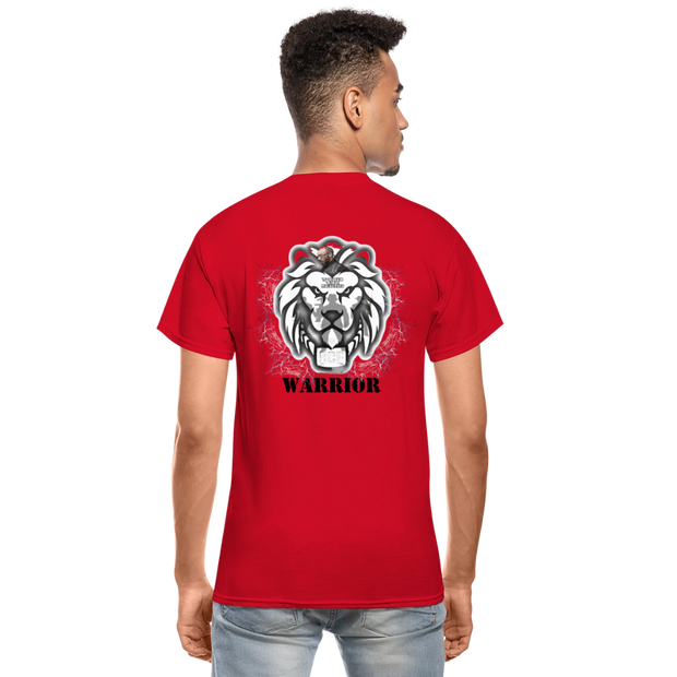 Gildan Ultra Cotton Adult T-Shirt ( T-TRIS THE GEMINI - SCE - WARRIOR - T-SHIRT ) - red
