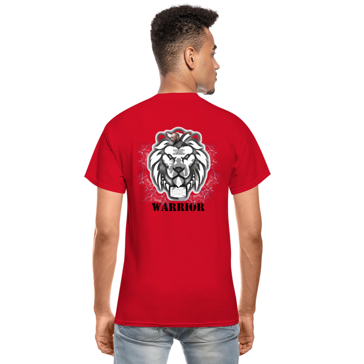 Gildan Ultra Cotton Adult T-Shirt ( T-TRIS THE GEMINI - SCE - WARRIOR - T-SHIRT ) - red