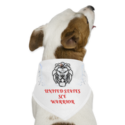 Dog Bandana ( SCE - T-TRIS THE GEMINI - US WARRIOR - BULLY DOG BANDANA ) - white