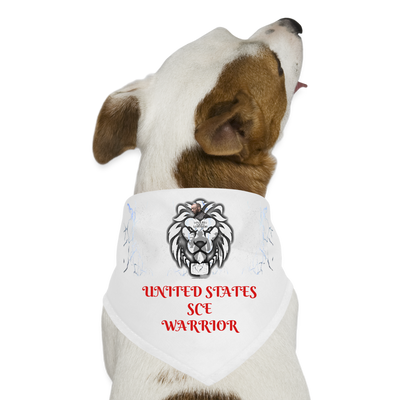 Dog Bandana ( SCE - T-TRIS THE GEMINI - US WARRIOR - BULLY DOG BANDANA ) - white
