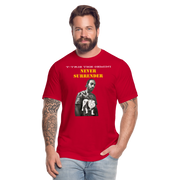 Unisex Jersey T-Shirt by Bella + Canvas ( SCE - T-TRIS THE GEMINI - NEVER SURRENDER - T-SHIRT ) - red