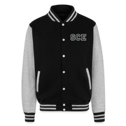 ADW is Just Hoods - SCE - VARSITY JACKET - black/heather grey