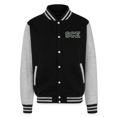 ADW is Just Hoods - SCE - VARSITY JACKET - black/heather grey
