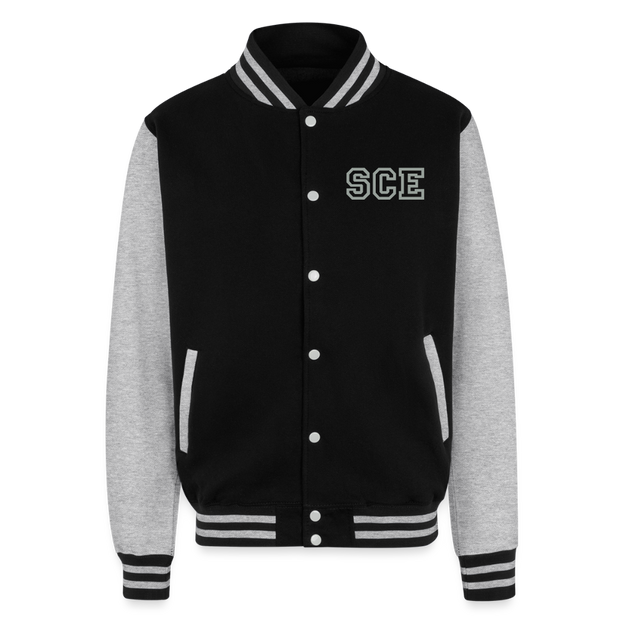 ADW is Just Hoods - SCE - VARSITY JACKET - black/heather grey