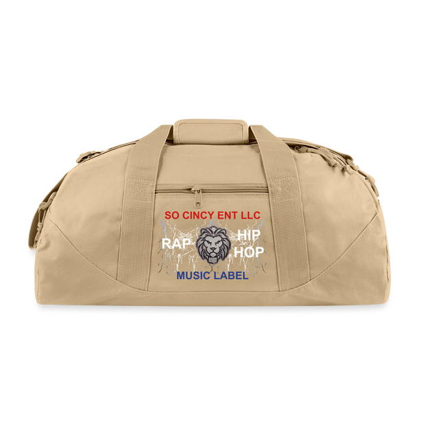 RECYCLED DUFFLE BAG ( SCE - RAP/HIP-HOP - MUSIC LABEL - PATRIOT - DUFFLE BAG - beige