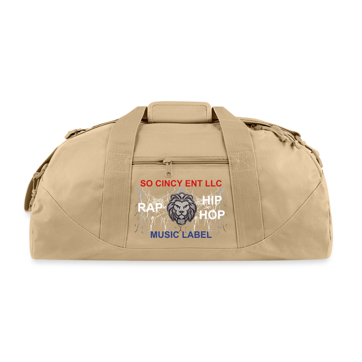 RECYCLED DUFFLE BAG ( SCE - RAP/HIP-HOP - MUSIC LABEL - PATRIOT - DUFFLE BAG - beige