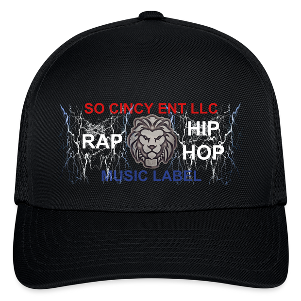 Flexfit  Melange Baseball Cap ( SCE - RAP/HIP-HOP - MUSIC LABEL - PATRIOT - FLEXFIT BASEBALL CAP ) - black
