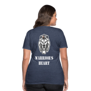 Gildan Ultra Cotton Ladies Adult T-Shirt ( SCE - WARRIORS HEART - T-SHIRT ) - heather blue