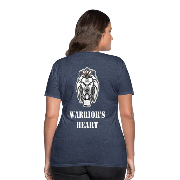 Gildan Ultra Cotton Ladies Adult T-Shirt ( SCE - WARRIORS HEART - T-SHIRT ) - heather blue