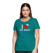 Gildan Ultra Cotton Ladies Adult T-Shirt ( SCE - WARRIORS HEART - T-SHIRT ) - teal