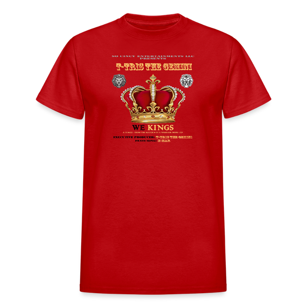 Gildan Ultra Cotton Adult T-Shirt ( T-TRIS THE GEMINI - WE KINGS - SCE - WARRIOR - T-SHIRT ) - red