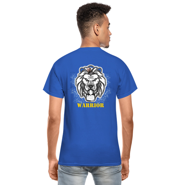 Gildan Ultra Cotton Adult T-Shirt ( T-TRIS THE GEMINI - WE KINGS - SCE - WARRIOR - T-SHIRT ) - royal blue