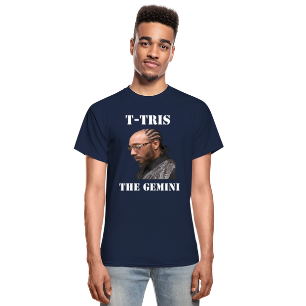 Gildan Ultra Cotton Adult T-Shirt ( T-TRIS THE GEMINI - SCE  - T-SHIRT ) - navy