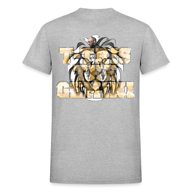 Gildan Ultra Cotton Adult T-Shirt ( T-TRIS THE GEMINI - LAWLESS ALBUM - SCE - WARRIOR - T-SHIRT ) - heather gray
