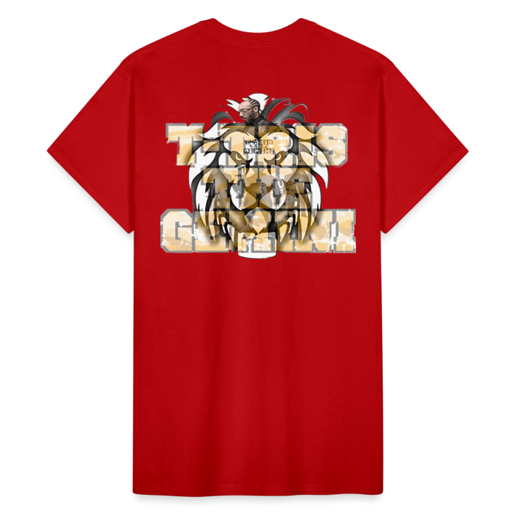 Gildan Ultra Cotton Adult T-Shirt ( T-TRIS THE GEMINI - LAWLESS ALBUM - SCE - WARRIOR - T-SHIRT ) - red