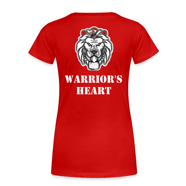 Gildan Ultra Cotton Ladies Adult T-Shirt ( SCE - WARRIORS HEART - T-SHIRT ) - red