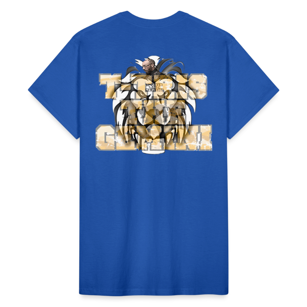 Gildan Ultra Cotton Adult T-Shirt ( T-TRIS THE GEMINI - LAWLESS ALBUM - SCE - WARRIOR - T-SHIRT ) - royal blue