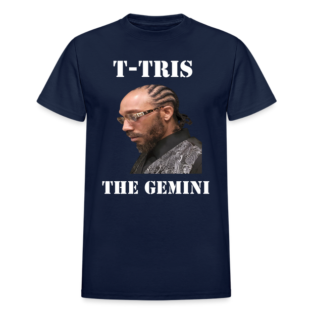 Gildan Ultra Cotton Adult T-Shirt ( T-TRIS THE GEMINI - SCE  - T-SHIRT ) - navy