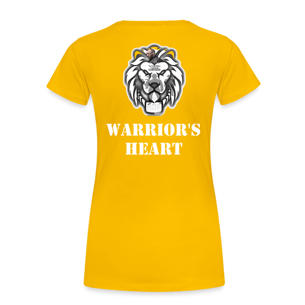 Gildan Ultra Cotton Ladies Adult T-Shirt ( SCE - WARRIORS HEART - T-SHIRT ) - sun yellow