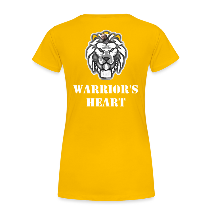 Gildan Ultra Cotton Ladies Adult T-Shirt ( SCE - WARRIORS HEART - T-SHIRT ) - sun yellow