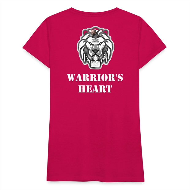 Gildan Ultra Cotton Ladies Adult T-Shirt ( SCE - WARRIORS HEART - T-SHIRT ) - dark pink