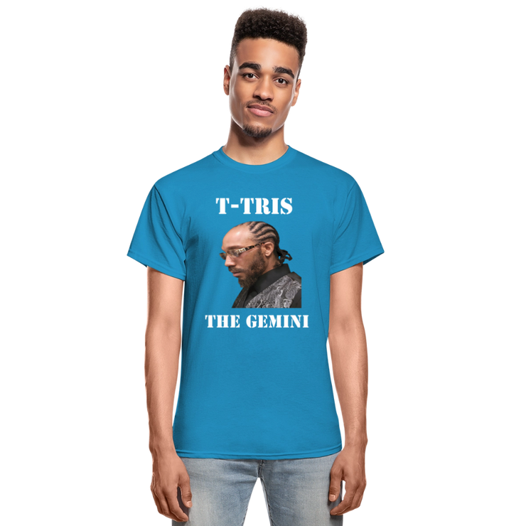 Gildan Ultra Cotton Adult T-Shirt ( T-TRIS THE GEMINI - SCE  - T-SHIRT ) - turquoise