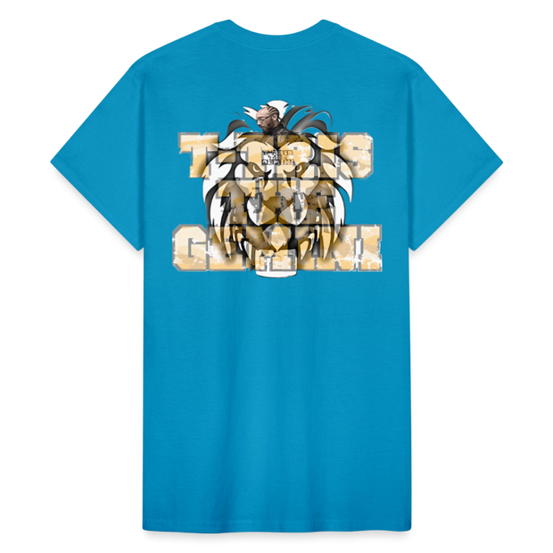 Gildan Ultra Cotton Adult T-Shirt ( T-TRIS THE GEMINI - LAWLESS ALBUM - SCE - WARRIOR - T-SHIRT ) - turquoise