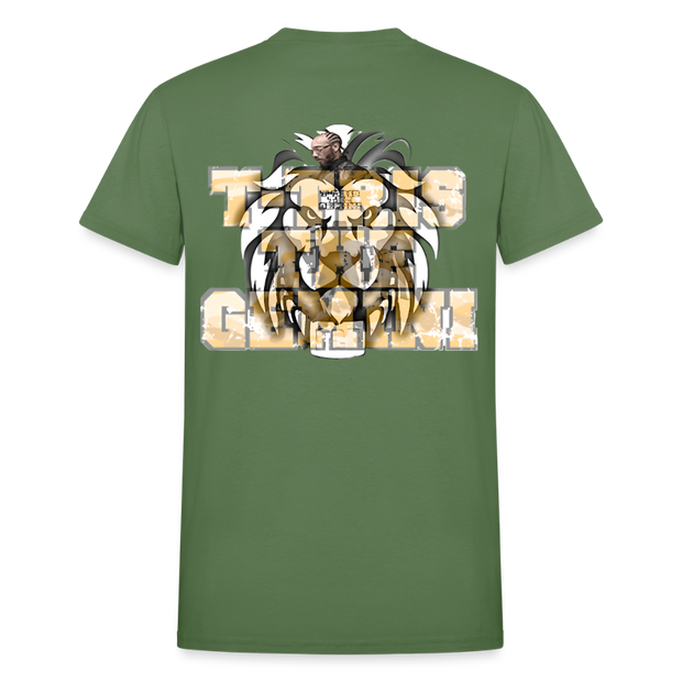 Gildan Ultra Cotton Adult T-Shirt ( T-TRIS THE GEMINI - LAWLESS ALBUM - SCE - WARRIOR - T-SHIRT ) - military green
